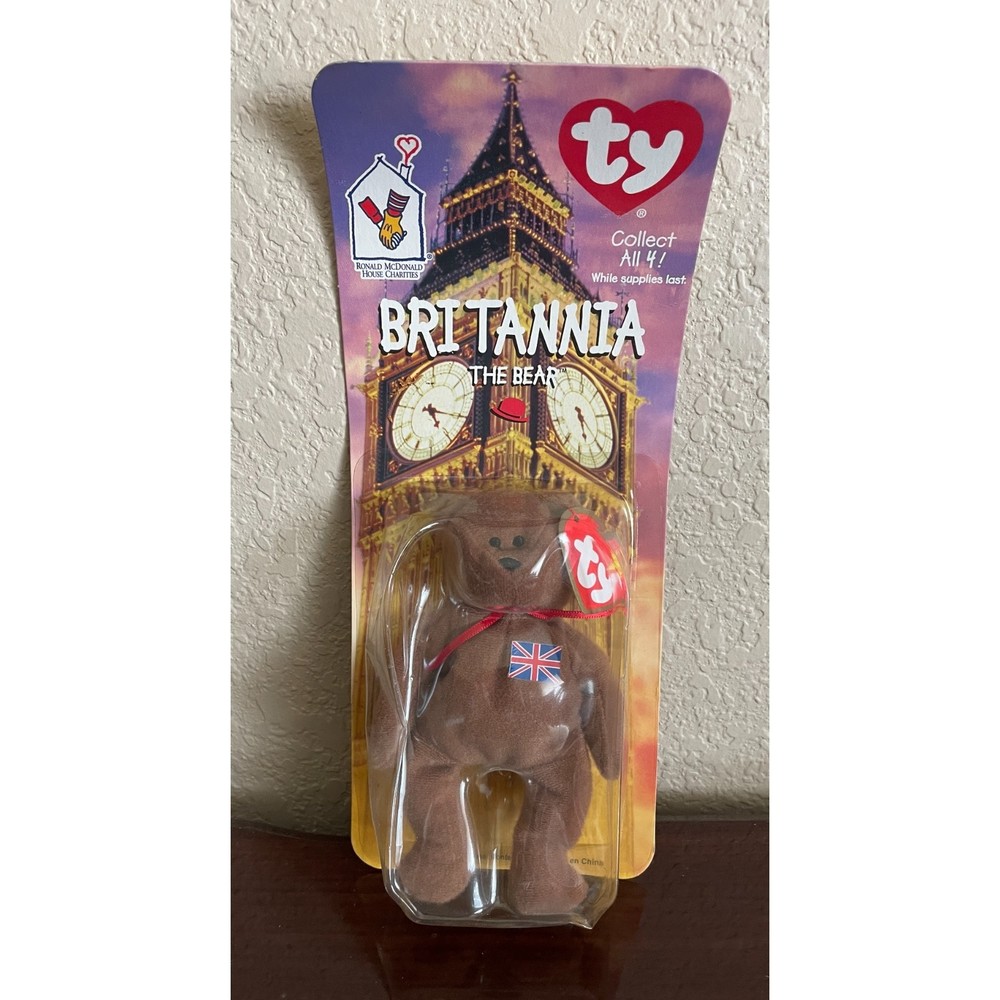 Britannia The Bear 1997 TY Beanie Baby RARE Ronald McDonald Charities NIB